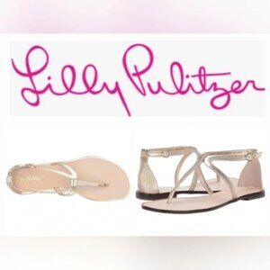 Lilly Pulitzer Gold Metallic Heather Sandal